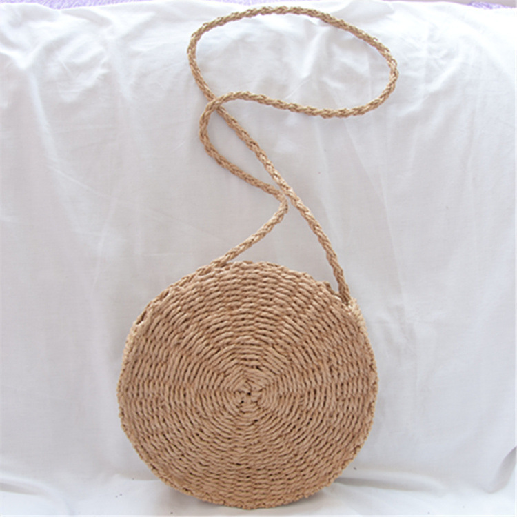 2021 new grass-pack hand-made round embroidery, one-shoulder-packed slurry bag
