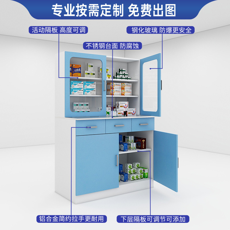 Các tủ thuốc được tùy chỉnh cho các bệnh viện y khoa phương Tây trong phòng cách ly miệng nha khoa
