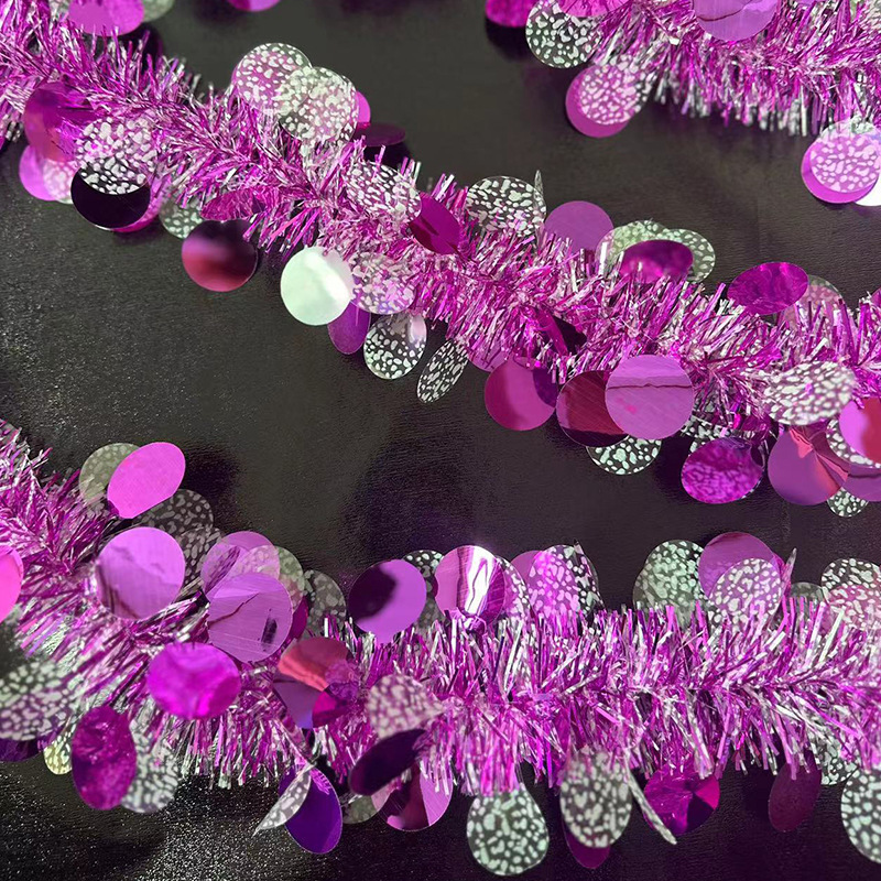 Cross-border encrypted fur strips for marriage and birthday decorations with foreign trade silver chords.