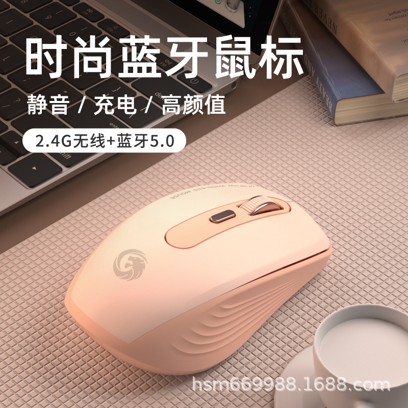 Wireless Bluetooth Mouse Double Model 2.4G Charged Silent Mouse Computer Notebook Trans-border Wireless Mouse