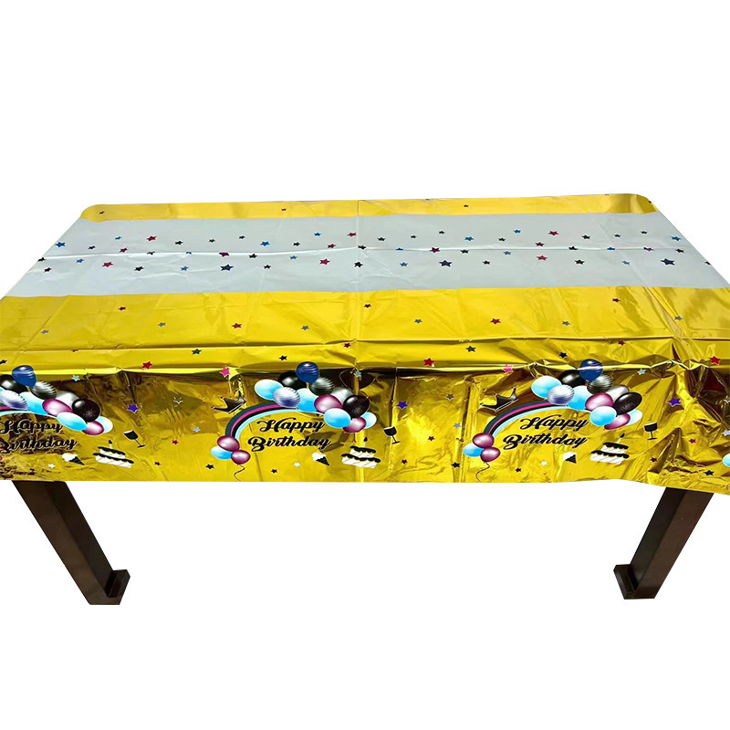 Aluminum tablecloths for foreign trade, one-time light table sheet party, air-colored balloon tablecloth