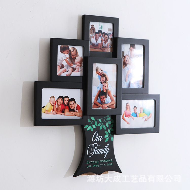 A simple tree frame creative wood density panel frame, a diverse combination of photo walls, a wholesale tree frame