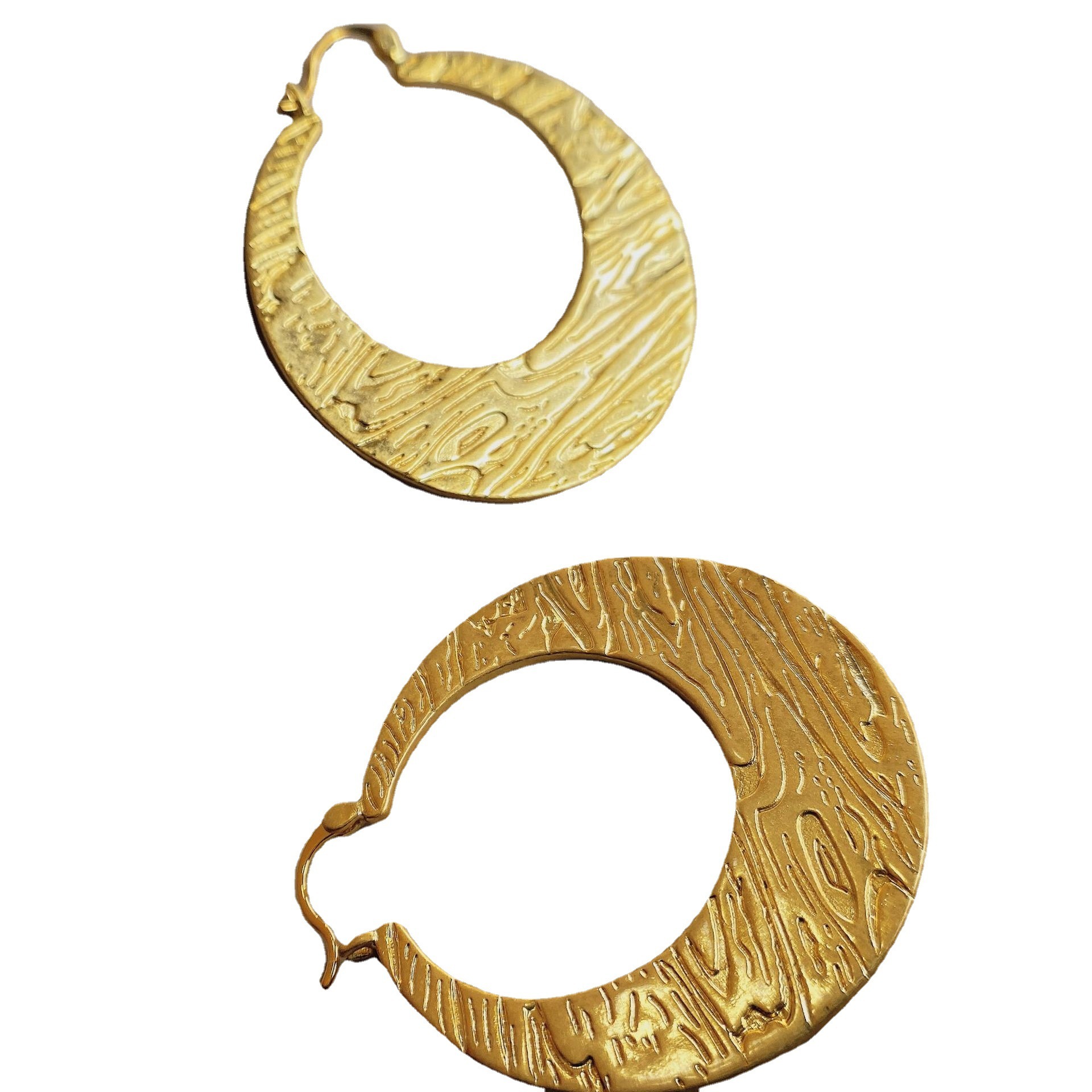 Cross-border Amazon thermal sale of Bosimian copper-coated regold earrings exaggerating the wholesales of geometric embellishers.