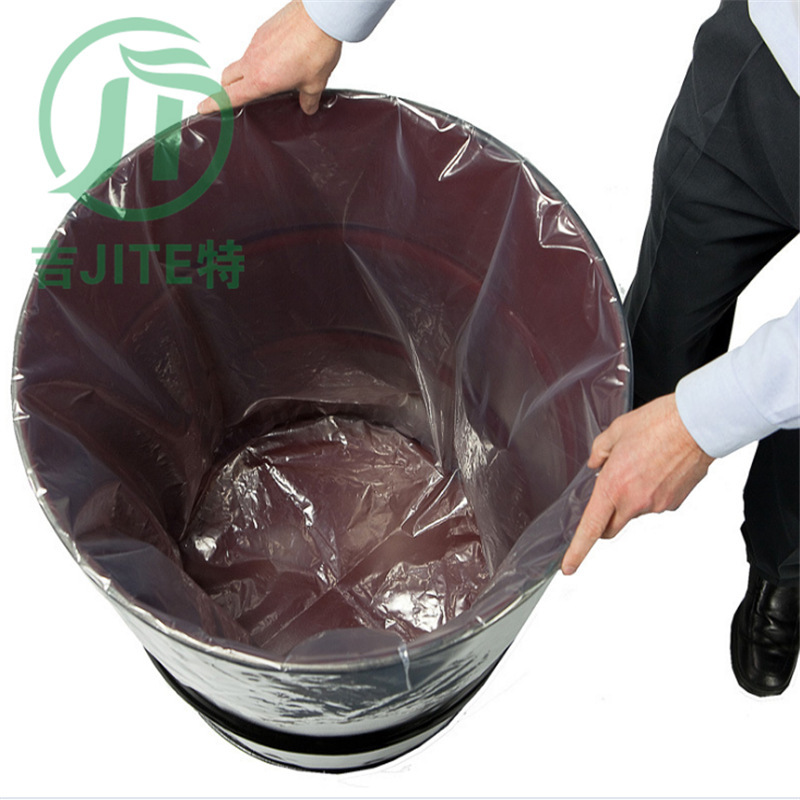 Specialized chemical drum-bed plastic bag.