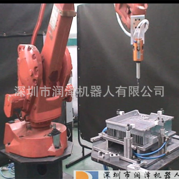 Industrial robotic integration of machine arm shaving, grinding and printing smart equipment