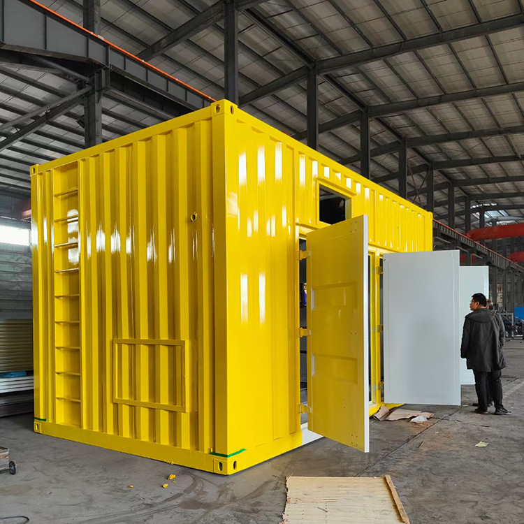 Prefabricated warehouse for containerized transport storage for direct fire storage equipment