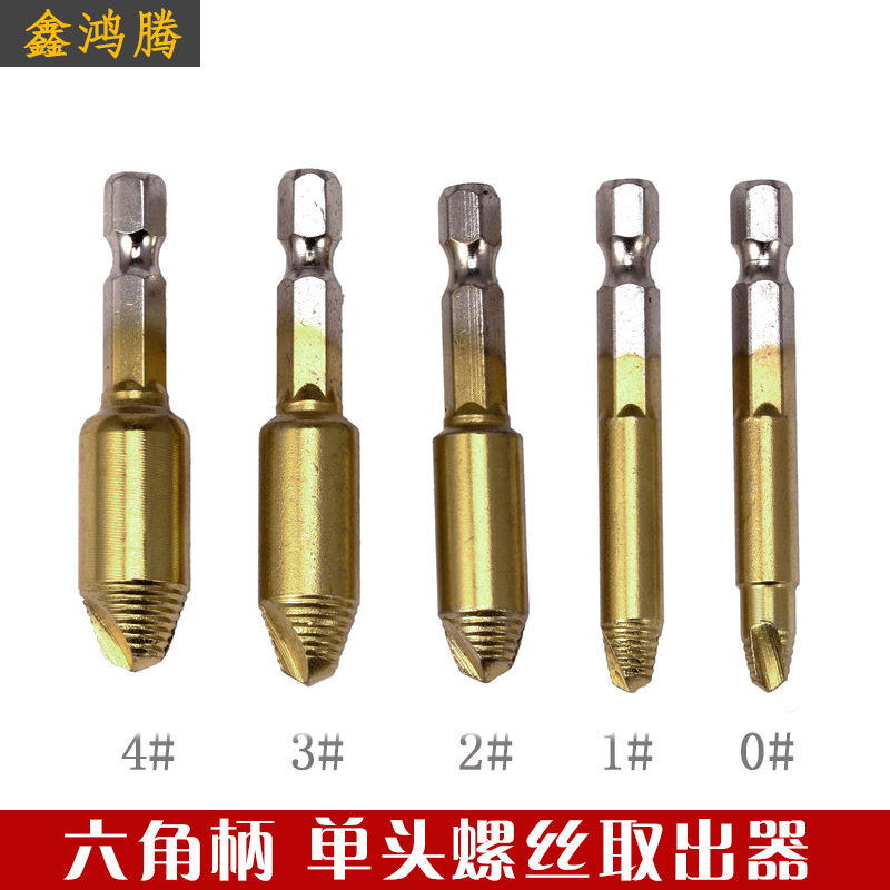 Một hepc hex xử lý một đầu vít, khoan một bộ dụng cụ phá vít một răng.