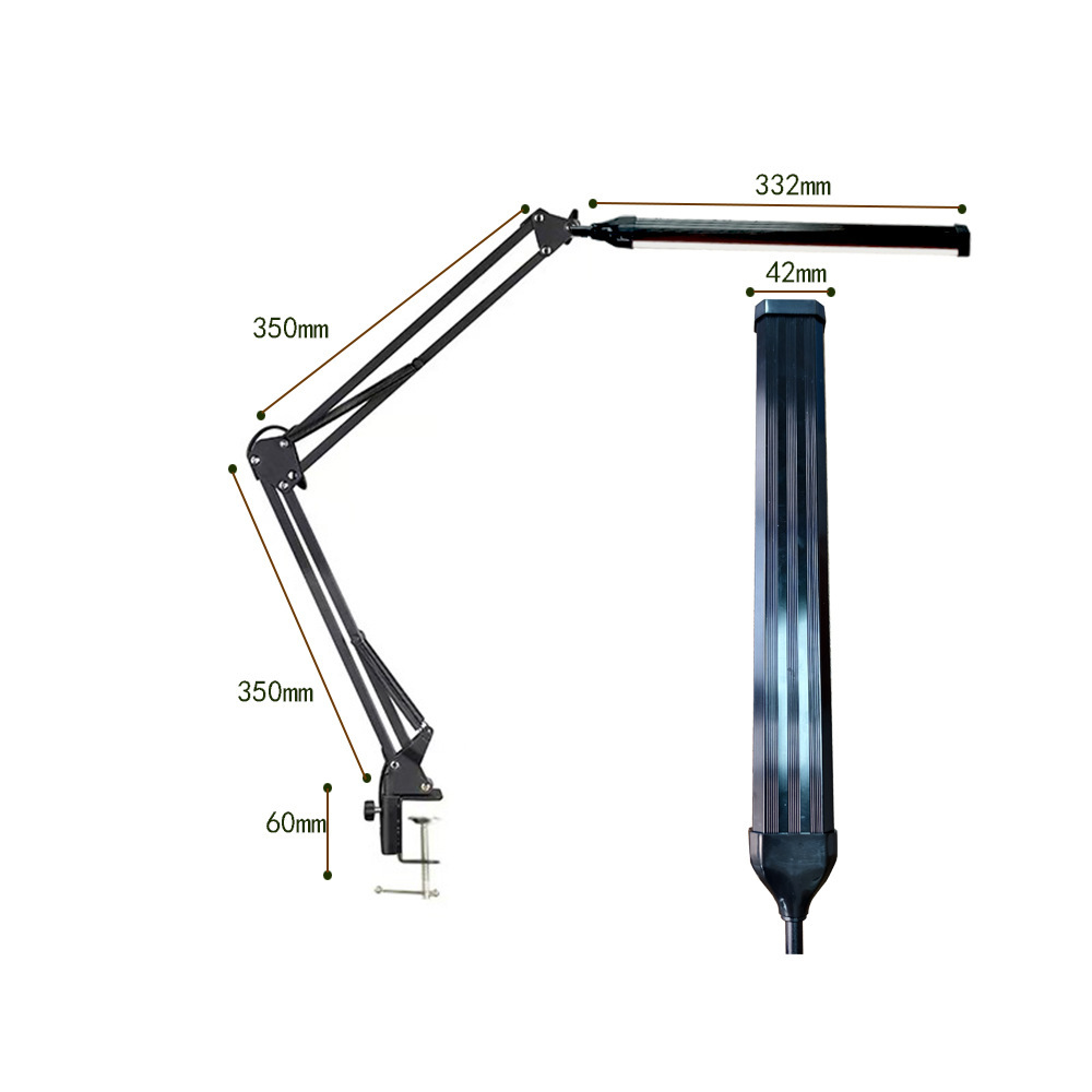 Three-colored U.S.B. single-headed, long-arm folding reading and learning to embroidery the desktop headlamps.