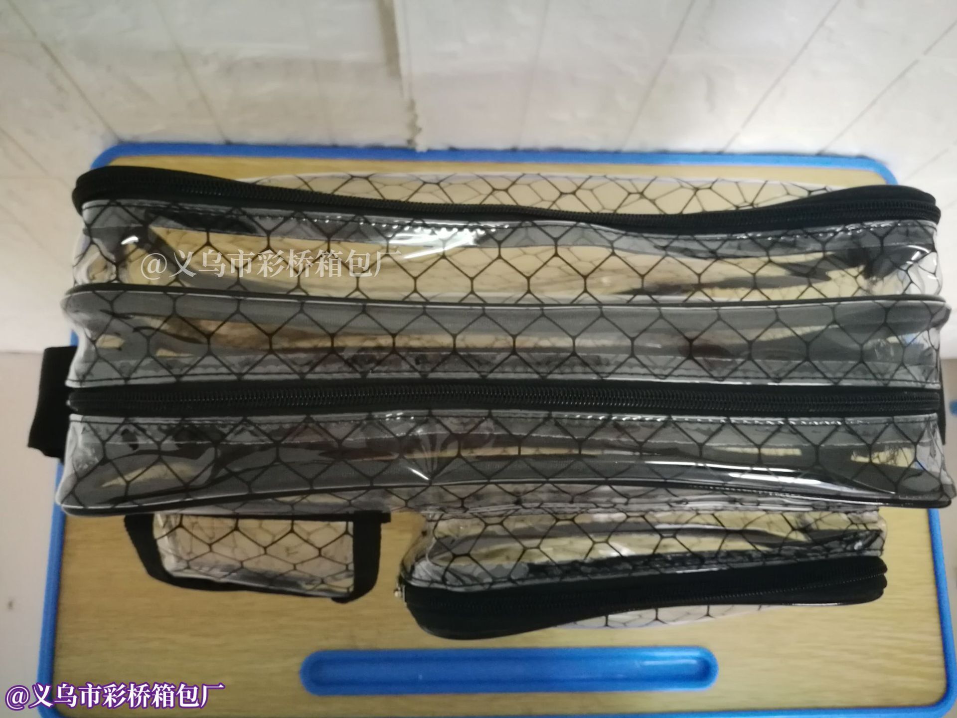 35*25*21双层14寸抗静电印花PVC无尘包Antistatic dust free bag