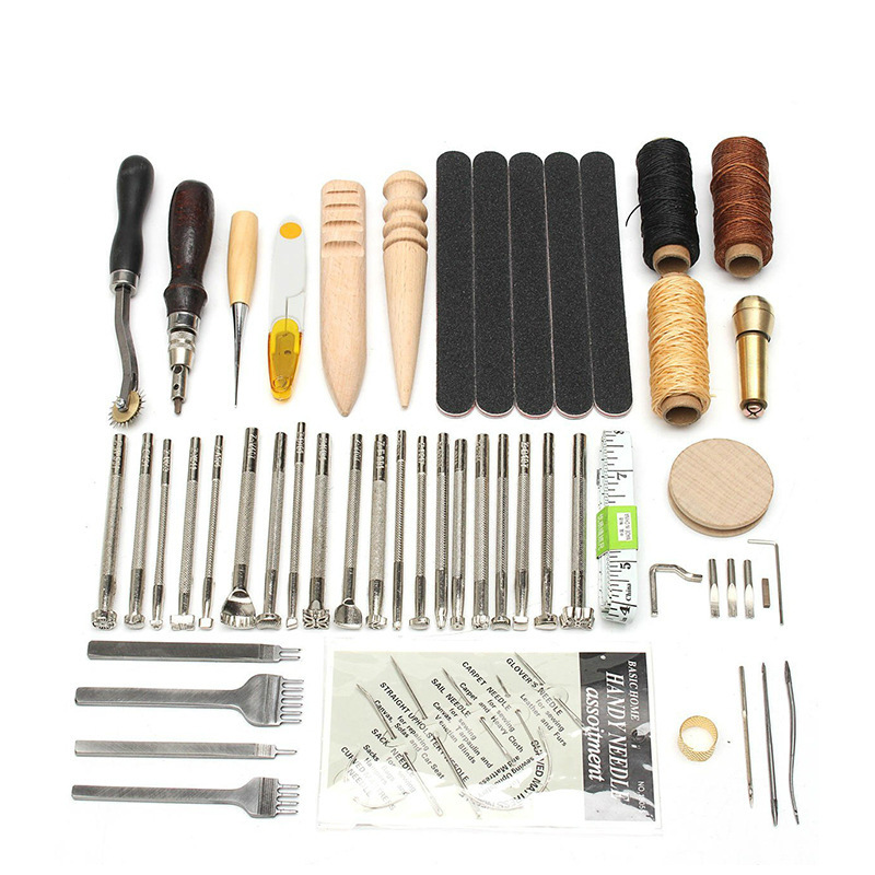 Wholesale, leather tool kits, 58 sets, handicrafts, DIY leatherers, 08 packs.