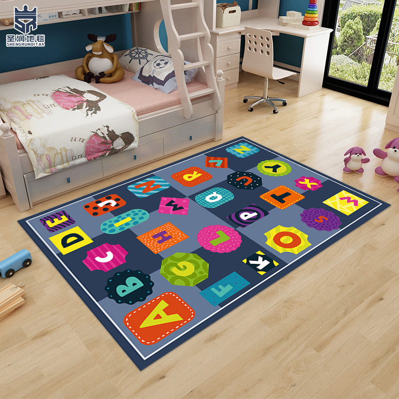 The living room carpet functional letter stamped the children's bedroom floor floor for the indoor playground