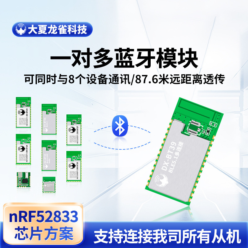 BLE5.1 Bluetooth module: a network of small-to-low-power wireless serial data transmissible communication modules