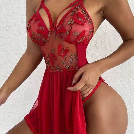 Châu Âu và Hoa Kỳ xuyên biên giới, bướm thêu với sự quyến rũ của quần lọt khe sexy.