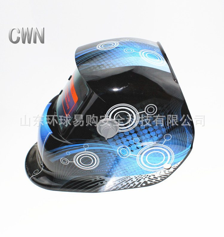 Welding masks for the solar-powered welding mask with a flower helmet around the Blue Line