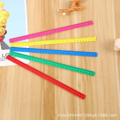 Directly marketed plastic, color-colored, straight 29 cm, children's drawing boards.