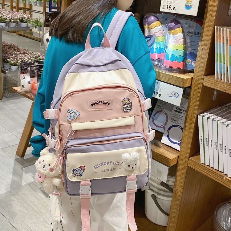 School bags for girls in junior high school.