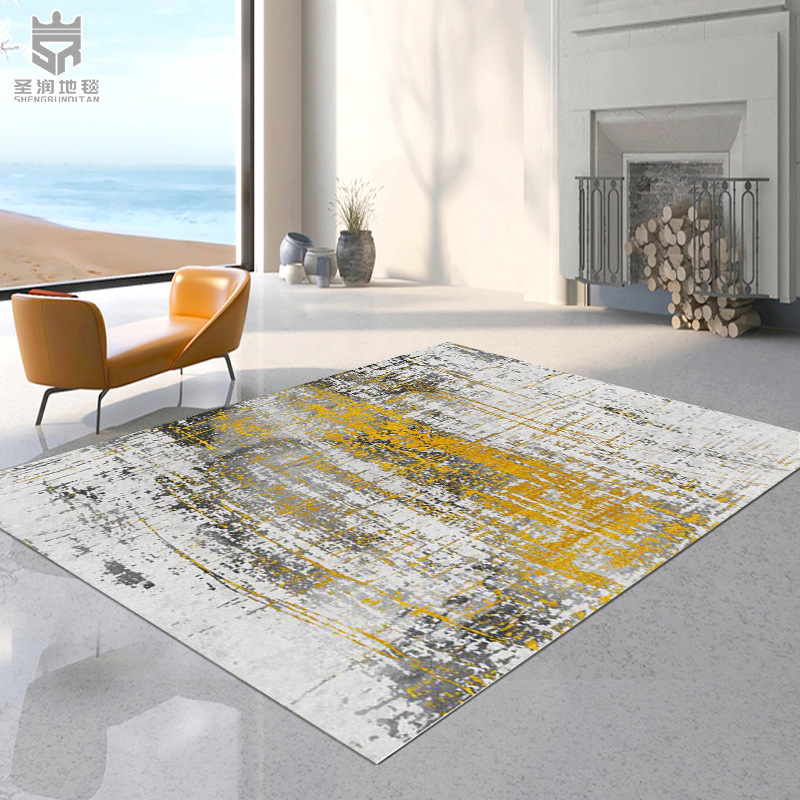 Cross-border crystal velvet living room rug modernins Nordical Carpet Lodge