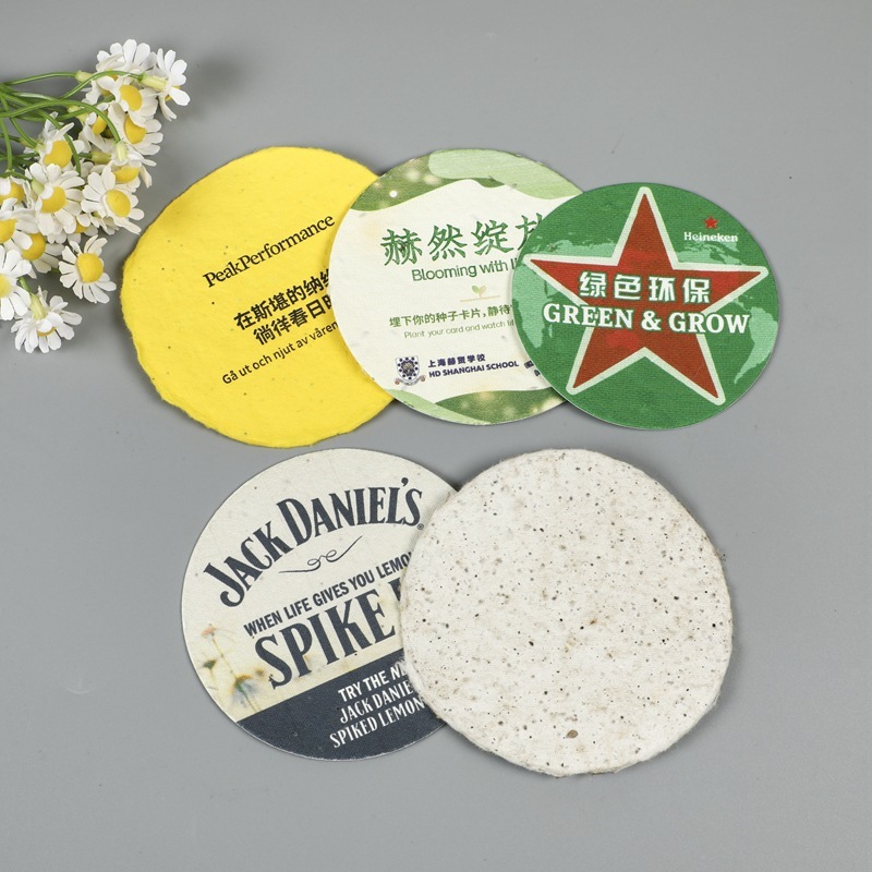 Seed paper indicates that the sproutable seed paper can be printed in LOGO round seed paper