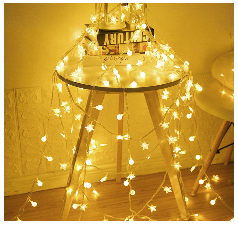 LED ball lights, bubble balls, stars outside, Christmas lights full of starboard wedding birthday decoration lights.