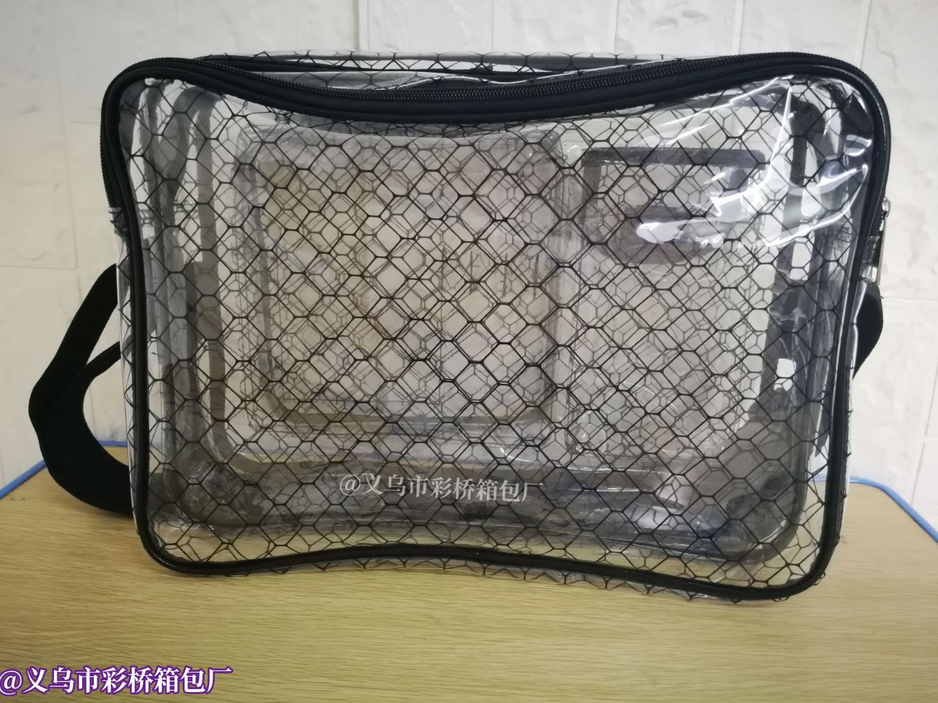 35*25*21双层14寸抗静电印花PVC无尘包Antistatic dust free bag