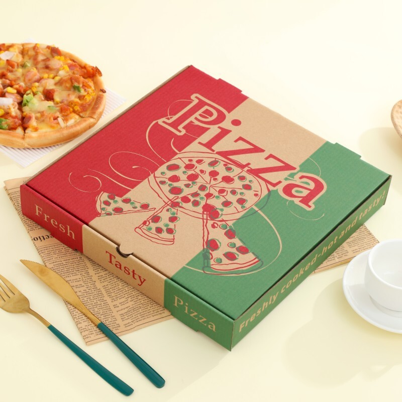 Pizza box, 7, 9, 10, 12 inch one-time pack, aluminium fold box, pizza box, paper box