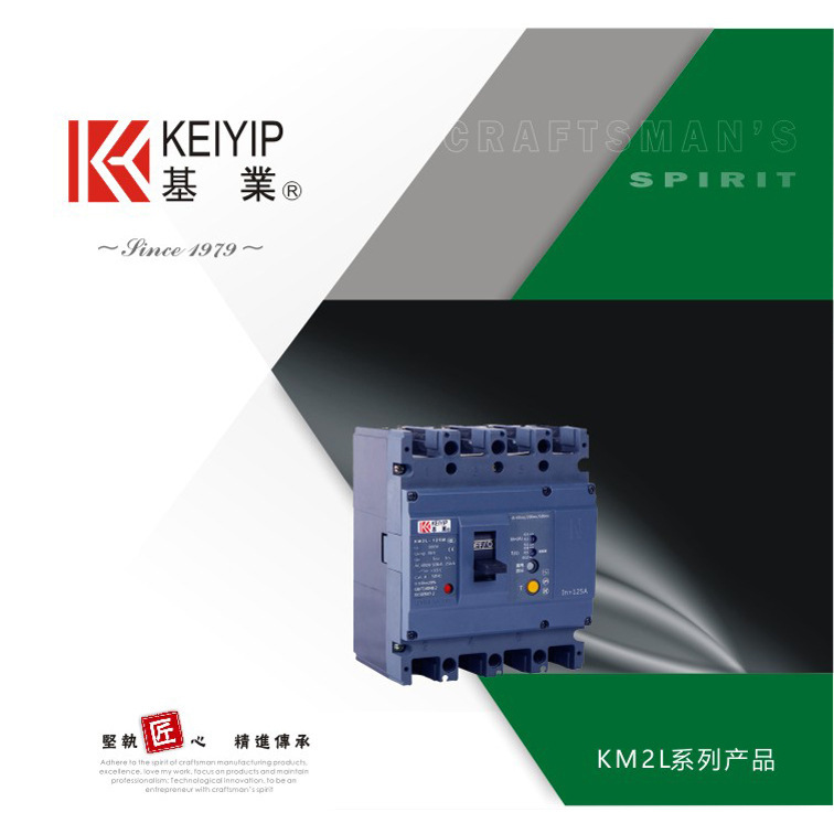 The leaking circuit breaker for the MCCB plastic case in the KM2L series, a well-known trademark industry in Guangdong Province