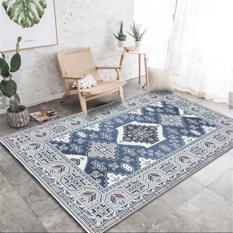 The cross-border Amazonian foreign-named windroom carpet, the northern rectangular crystal velvet carpet, can be washed with water.