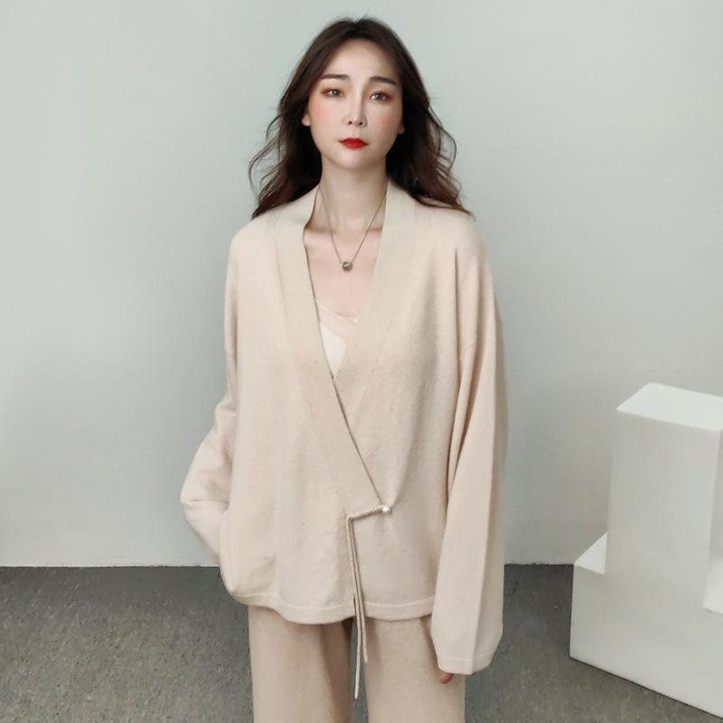 New Chinese knitting jacket, luxurious, pure cashmere dress, new 2023 lady knitting sweater.