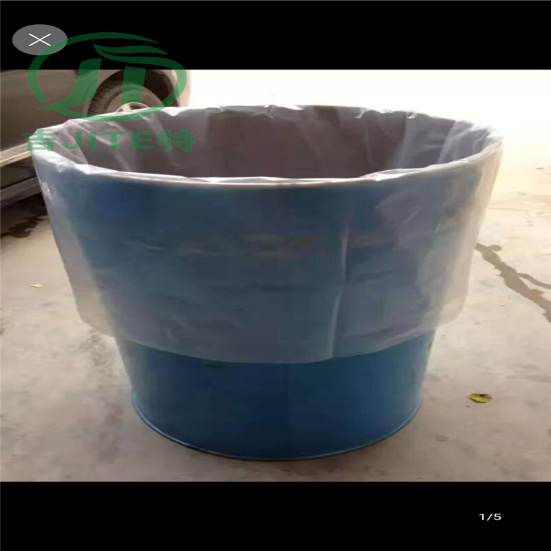 Specialized chemical drum-bed plastic bag.