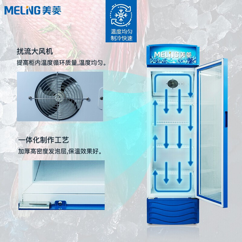 Biểu diễn đồ uống lạnh trong nội các Mercer của tủ lạnh đứng yên một cửa đông ngăn chặn SC-266L