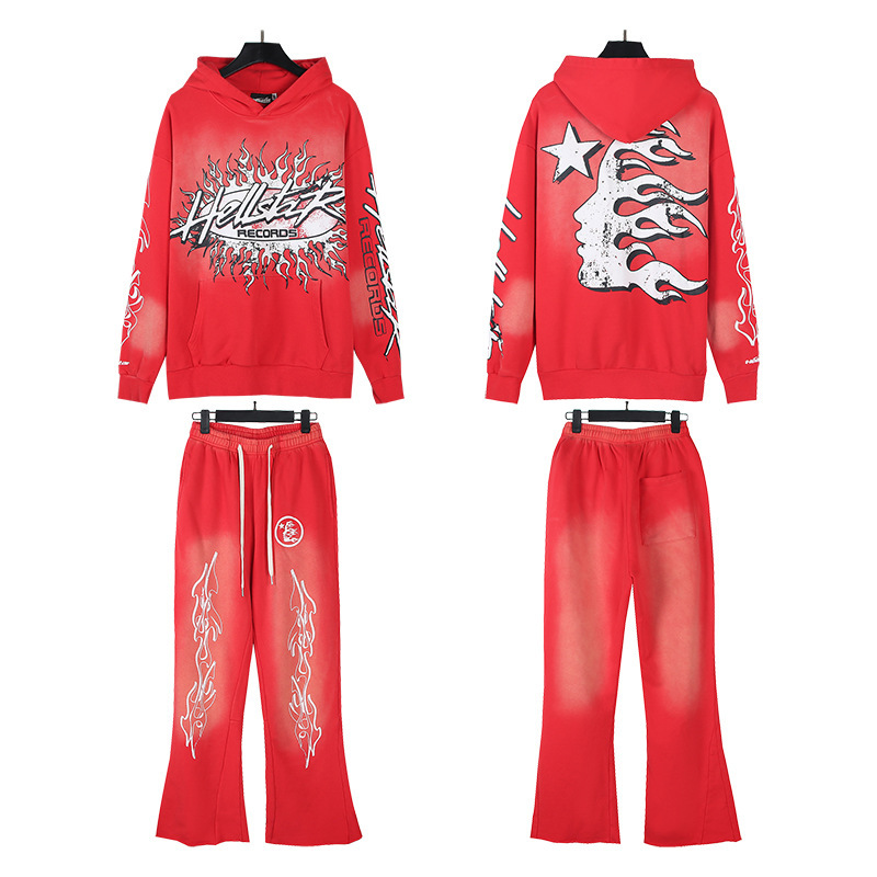 Màu mới 24FW mới của hãng dầu gội đầu Hellstar đang mặc cùng một người đàn ông và phụ nữ trong thương mại nước ngoài