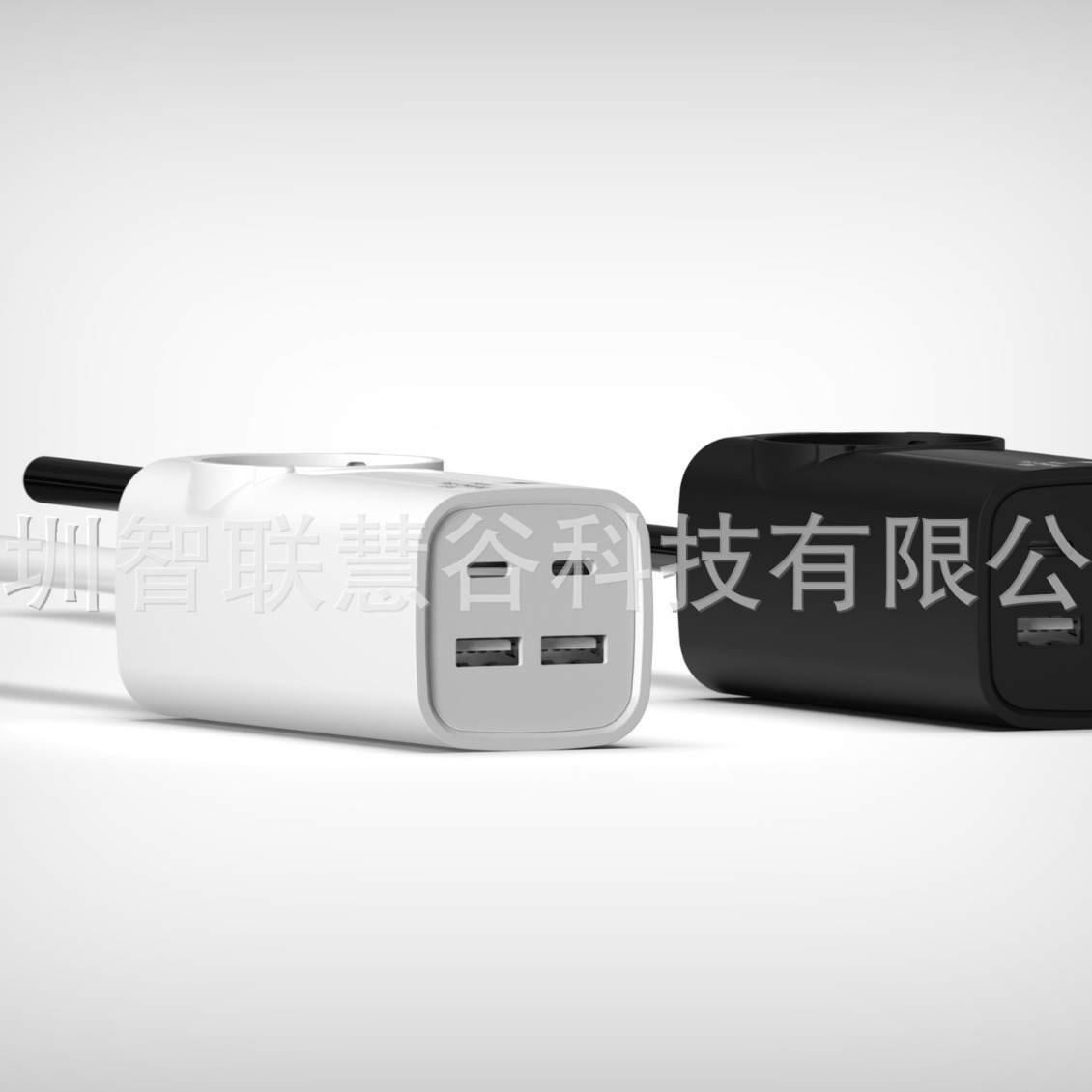 PDQC氮化鎵2A2C快充充電器桌面排插65W