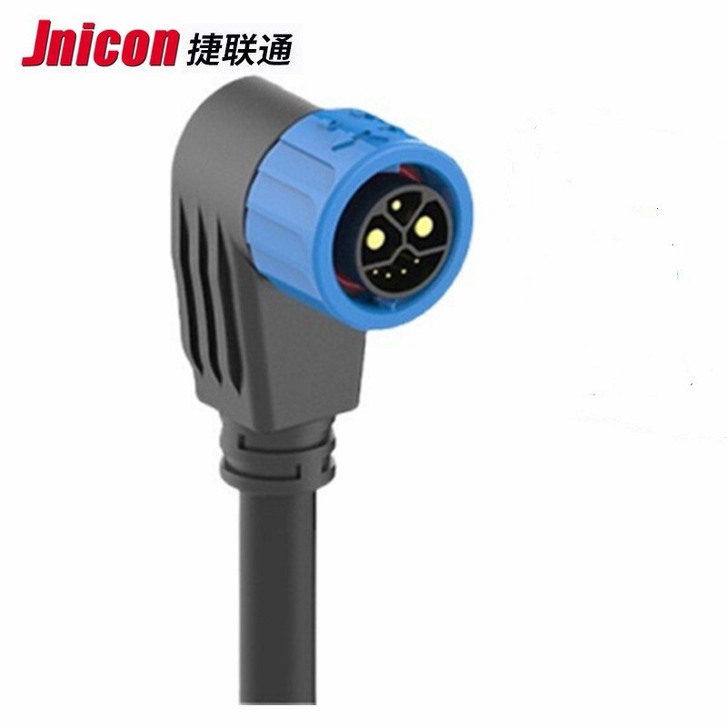 jnicon M23自锁8芯插针公头 50a锂电池防水连接器 2+1+5防水插头