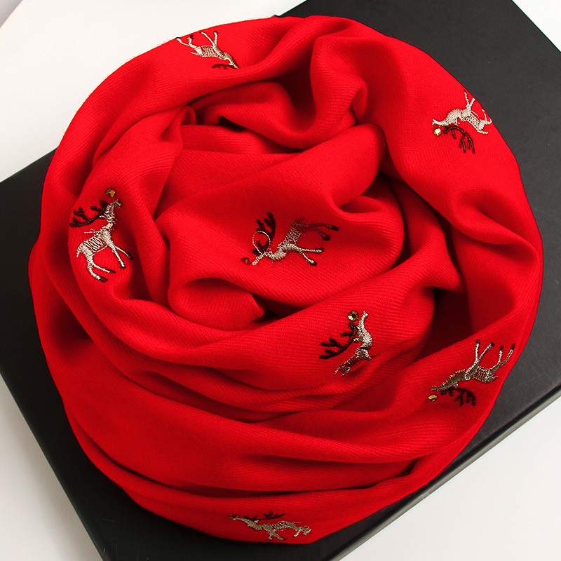 The scarf girl's Christmas gift for the winter moose.