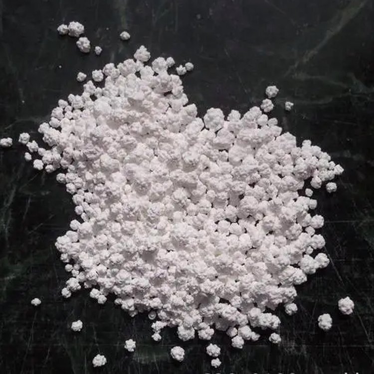 Aqueous calcium chloride 94 per cent dehydrated with dryer, sewage filters, flame retardant plants.