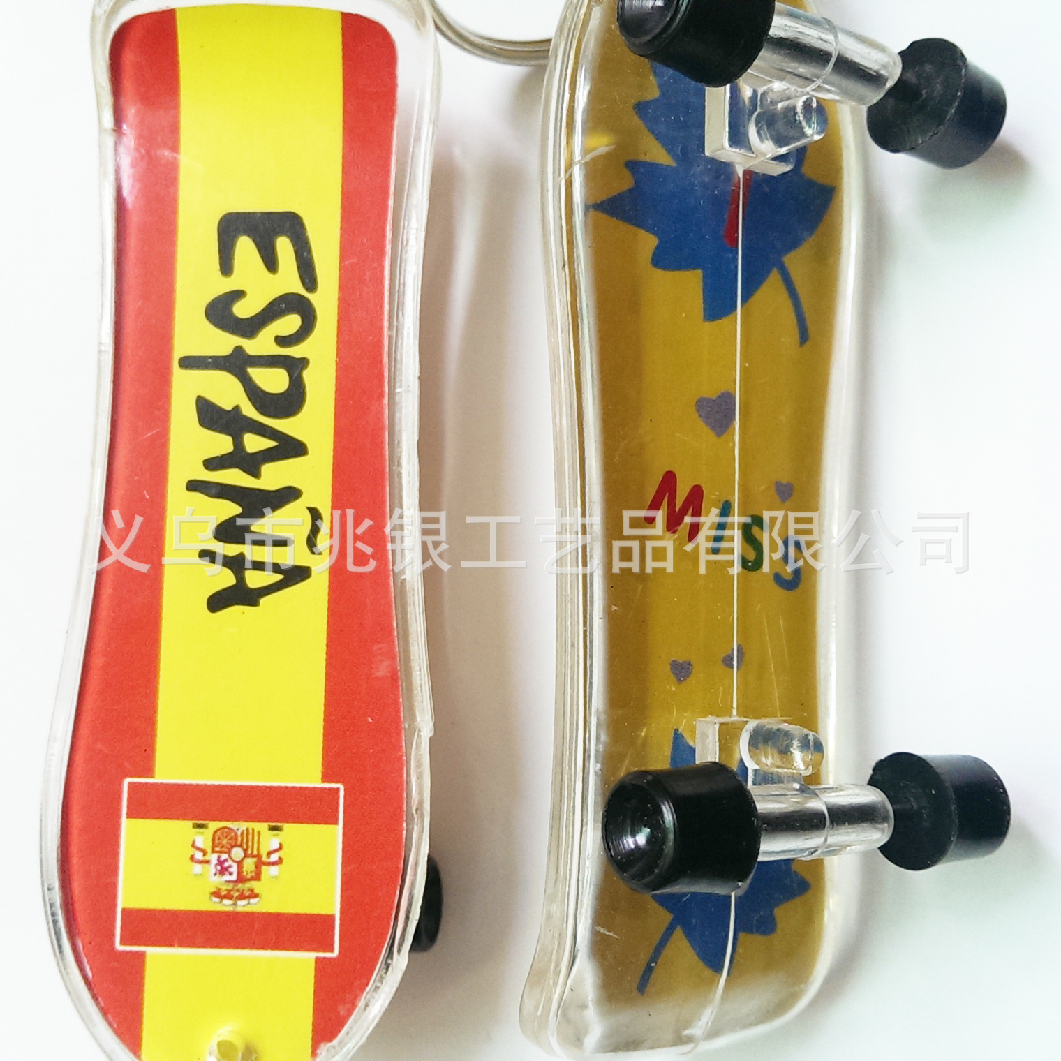 跨境歐美流行迷你小滑板禮品 滑板鑰匙扣 西班牙風格兒童玩具掛件