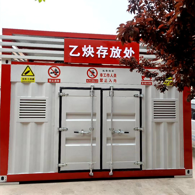 Customized prefabricated warehouses for the storage of specialized fire equipment in steel-structured containers