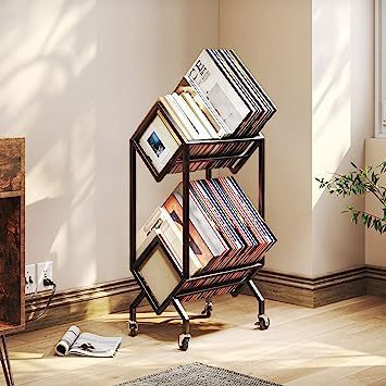 Processing custom-made living room small record shelf library, multi-layered collection of iron and wood and Amazon across the border