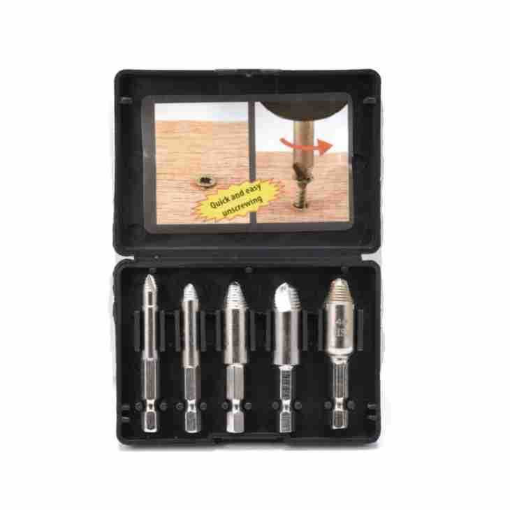 Một hepc hex xử lý một đầu vít, khoan một bộ dụng cụ phá vít một răng.