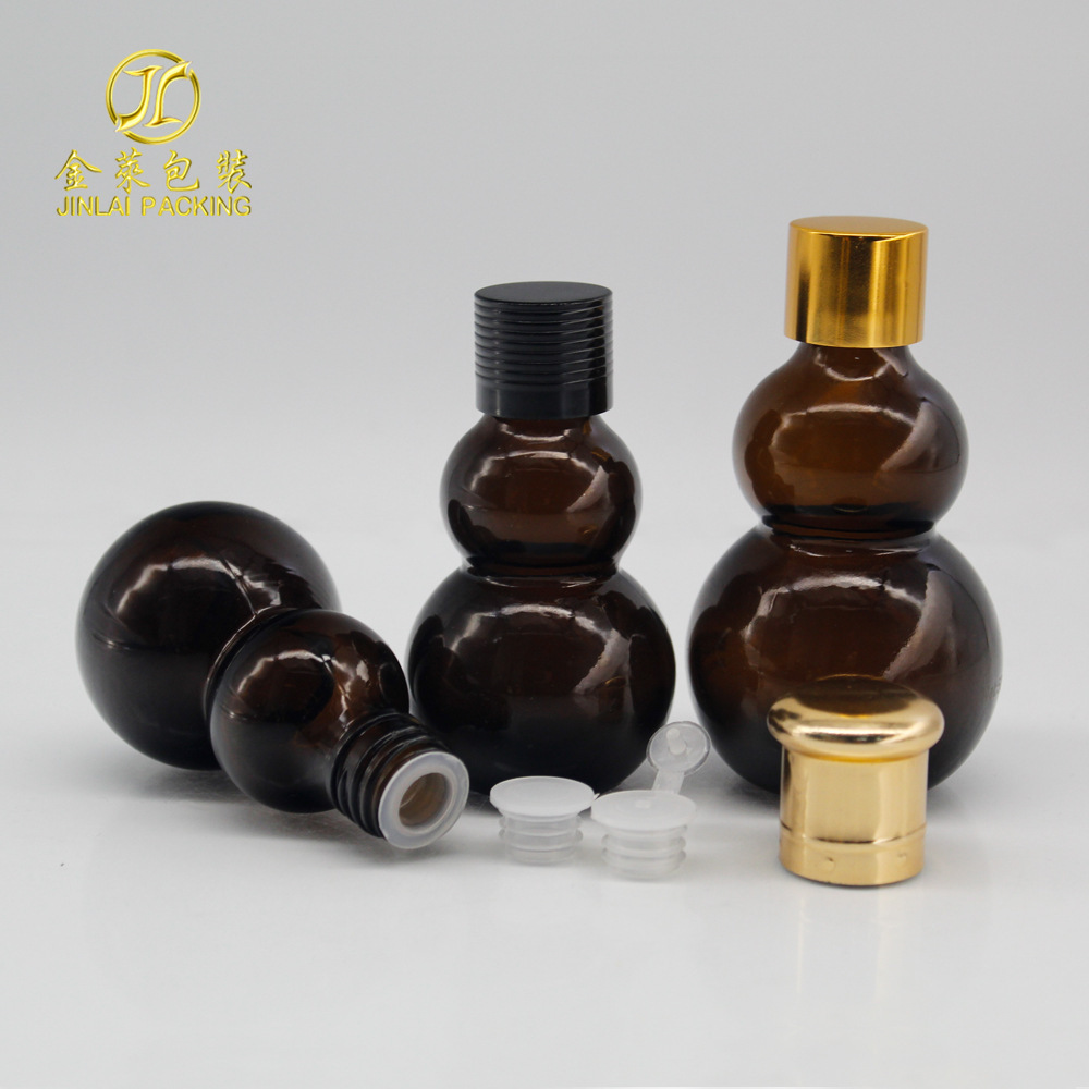 現貨10ml20ml30ml50ml100ml茶色雙葫蘆瓶 滾珠精油瓶 按摩油瓶子