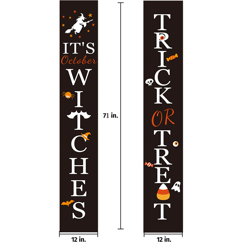 亞馬遜新款萬聖節感恩節聖誕節門聯 復活節橫幅旗幟門聯廠家銷售