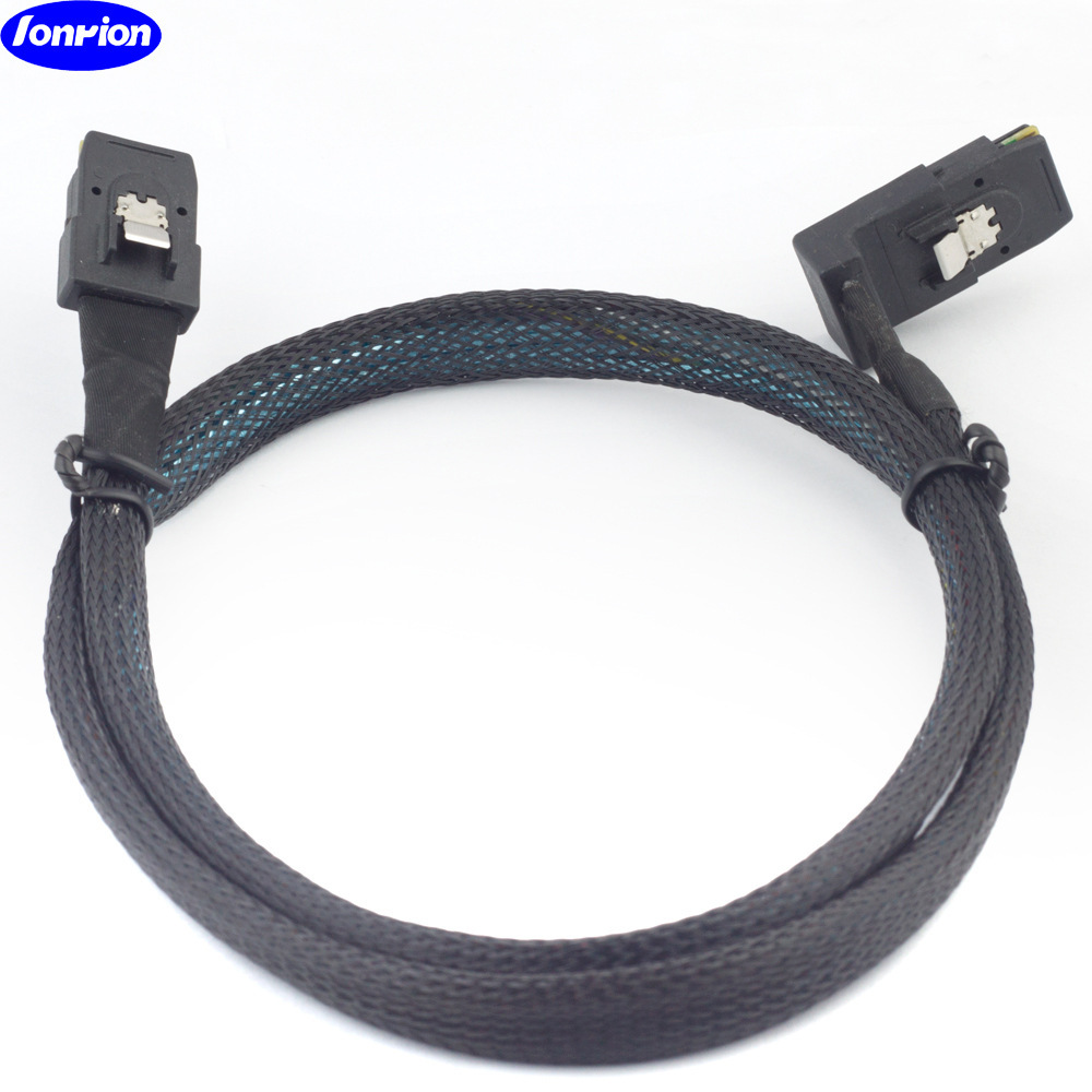 MIDI SSASF-8087 ไปยัง SFF-8087 90 องศาที่ย้อนกลับเซิร์ฟเวอร์ 12G เชื่อมต่อความเร็วสูง