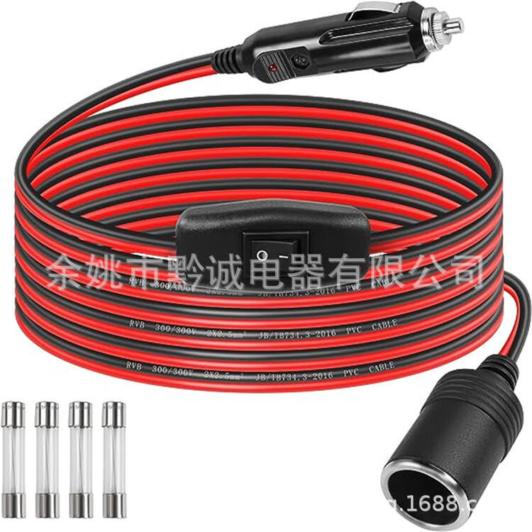 12AWG đỏ và đen, các ổ cắm nhẹ hơn.