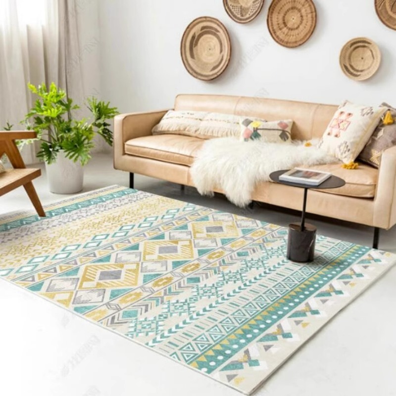 Modernly simple, Moroccan carpets are distributed with a thick imitation of the tea and blanket floors of the courtesan.