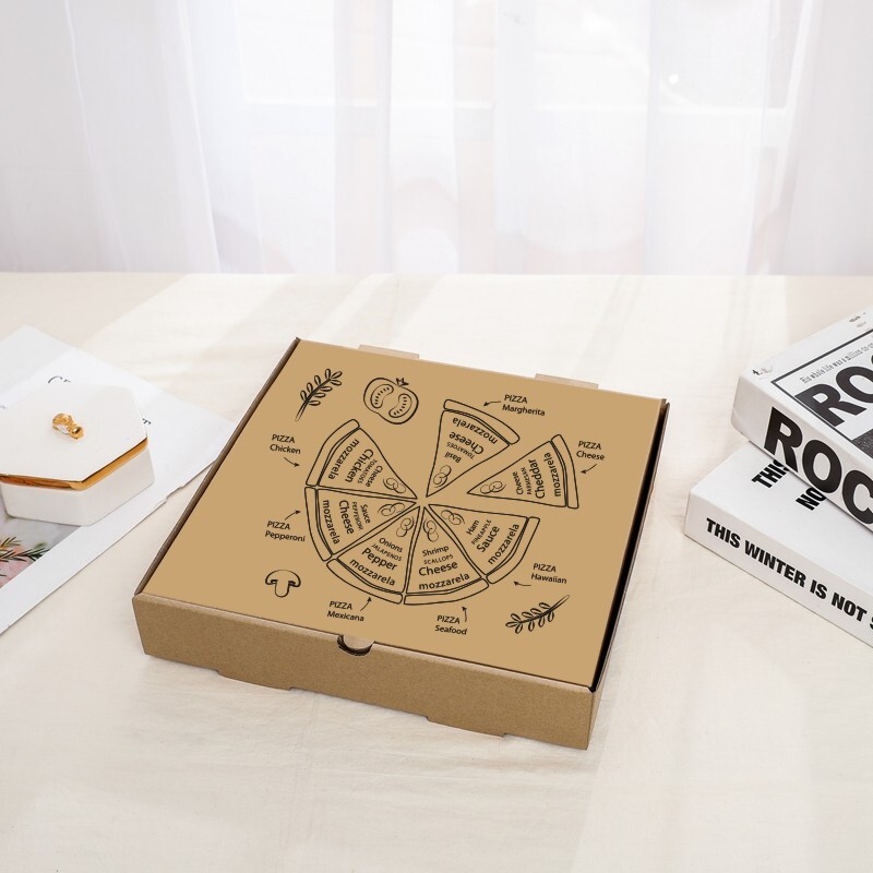 Pizza box 7, 9, 10, 12 inch of one-time home-made pizza-packaging paper box wholesaler