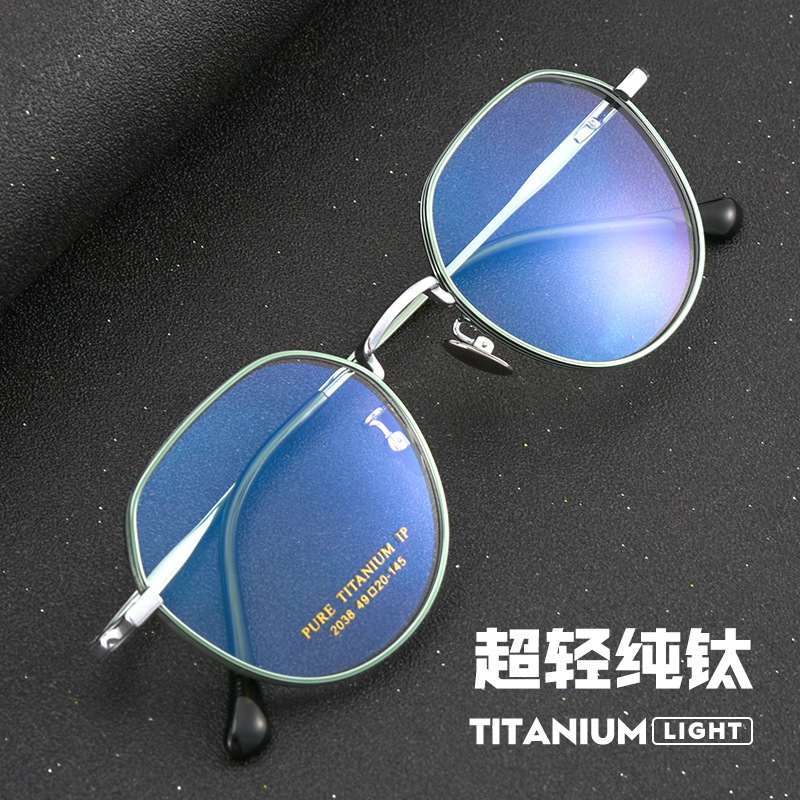 Senghai 2038 TSF TSF, full titanium lens frames, wide bounds with height-numbered lenses, men and women wholesale