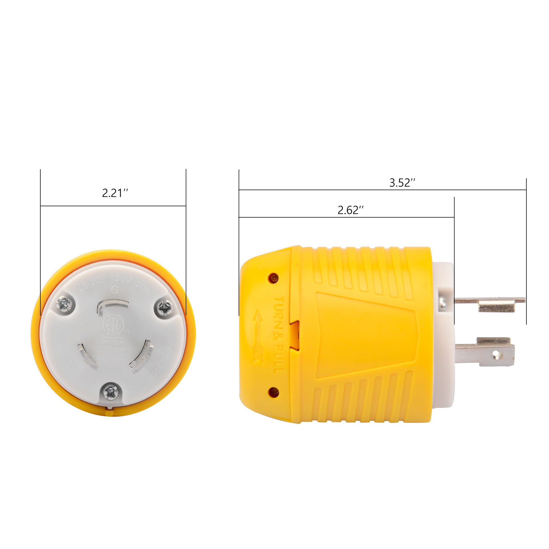 미국 트레일러 산업 125V/20A 집합 마개 RM-L205P