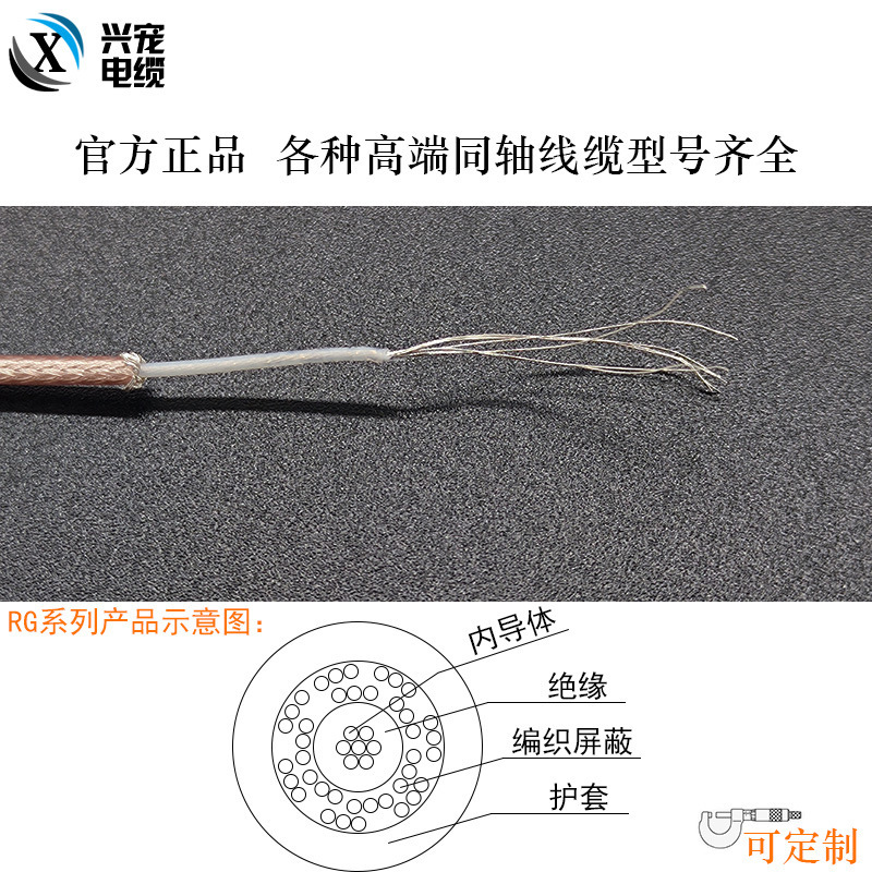 Cáp HF chịu nhiệt độ cao mạ bạc RG RF & Axis RG196 bảo vệ đường dây HF