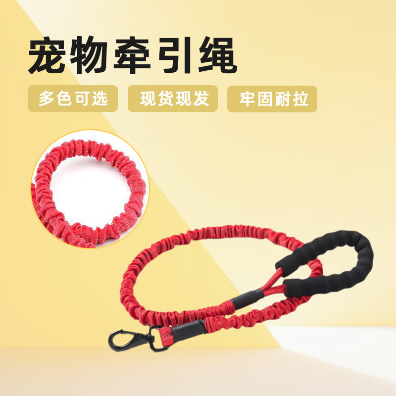 Con chó toàn thời gian kéo theo nylon phản xạ dây chuyền chó, dây thừng chống nổ lớn qua biên giới.