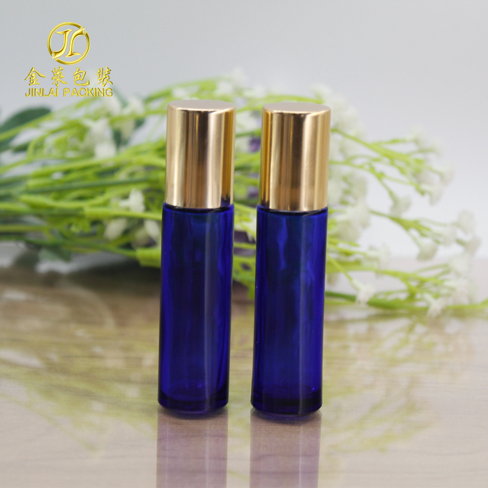 The manufacturer sells 10ml blue-roller 10ml with thick glass blue-leaved oil bottle eye cream bottle.